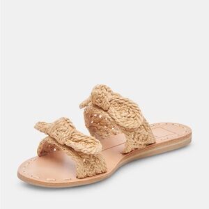 Dolce vita Dinah raffia bow sandals